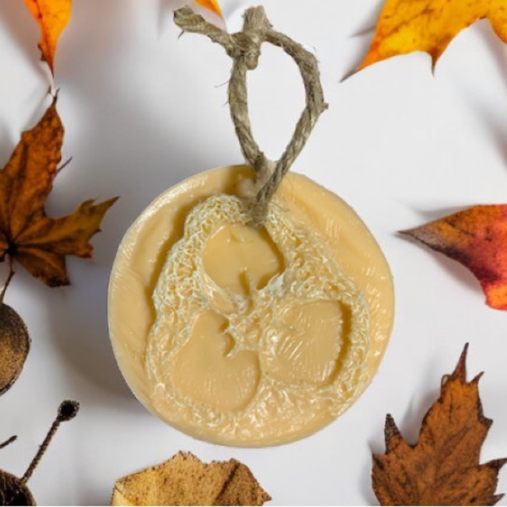 HAND CRAFTED Shea Butter Loofah Soap - Orange Creamsicle (Orange Round)